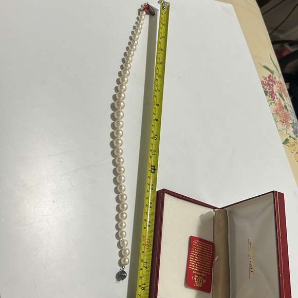 VINTAGE MASAMI 925 silver PEARL NECKLASE - Picture 9 of 10